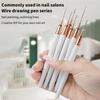 1Pcs Nail Art Liner Brushes Elongated Lines Striping Drawing Uv Gel Painting Nail Design Pen Professional Manicure Tool