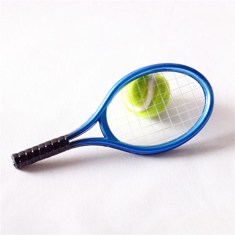 Miniature Dollhouse Tennis Racket & Ball Set - Sports Accessories