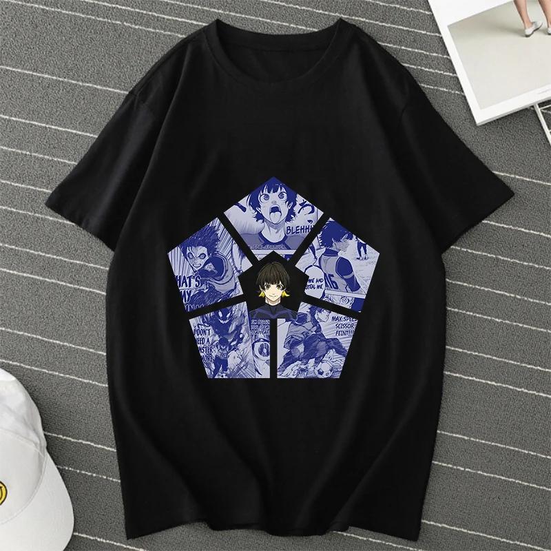 BLUE LOCK Yoichi Isagi Manga Tričko Retro Hip Hop Unisex Tričko Streetwear Grafická Trička BLUE LOCK Nadměrná Trička Topy