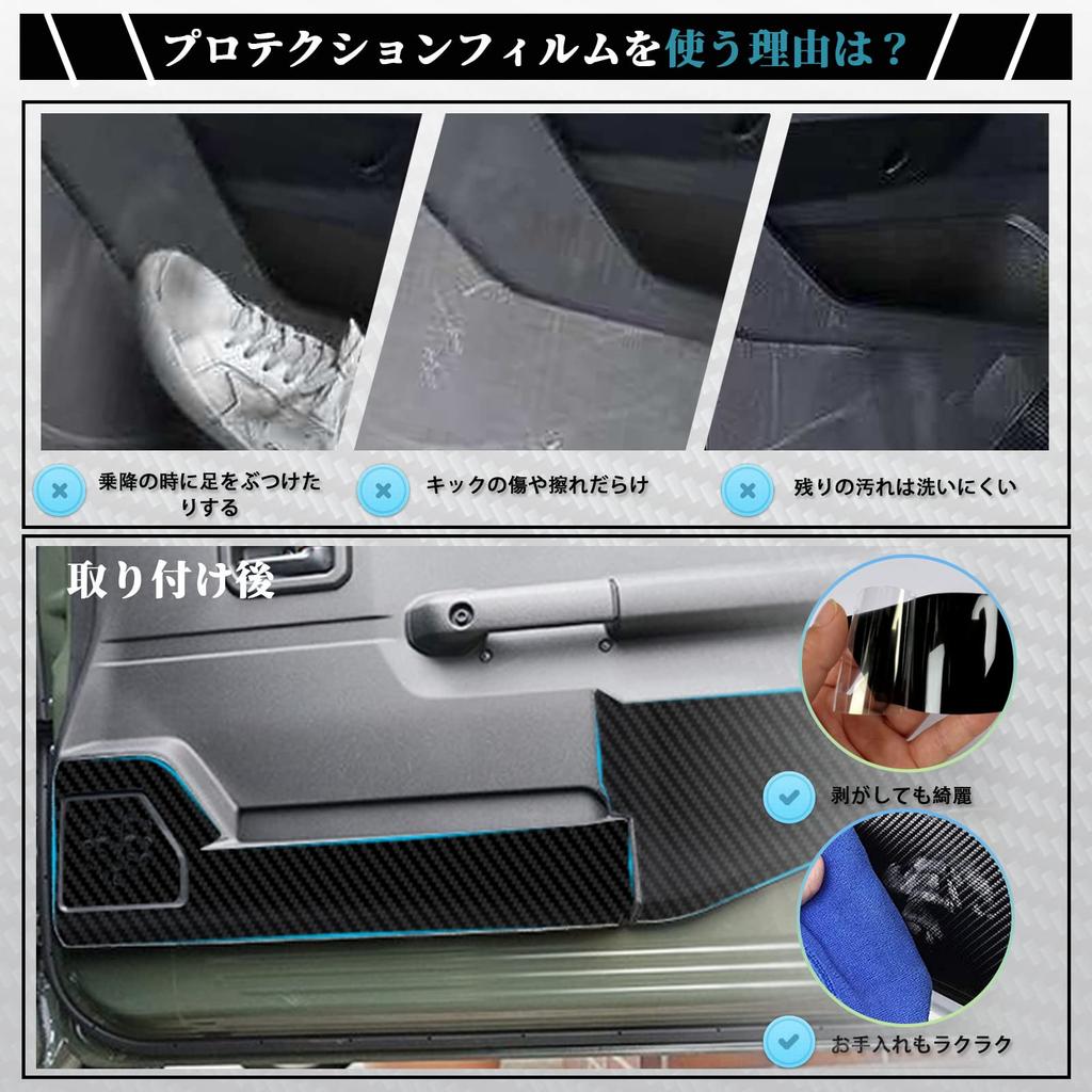 Ruiya New Suzuki Jimny Jb64 Jb74 Exclusive Door Kick Guard Door Trim Guard Sheet Nano Set Protection Film Scratch Prevention Stain Prevention