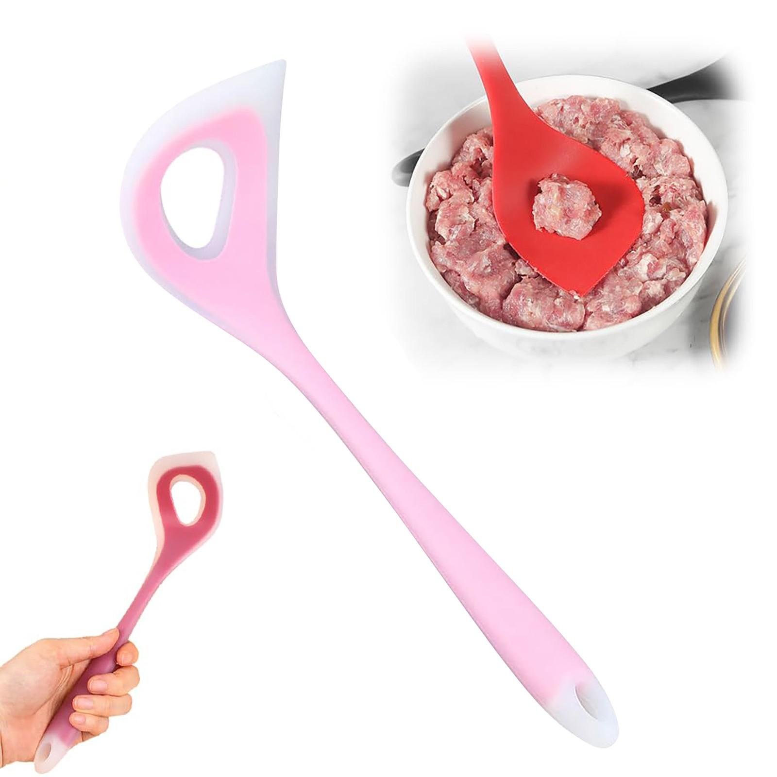 

Инструменты для приготовления фрикаделек Ложка для фрикаделек с антипригарным покрытием Силиконовая ложка для приготовления фрикаделек Рыбные шарики One Size розовый