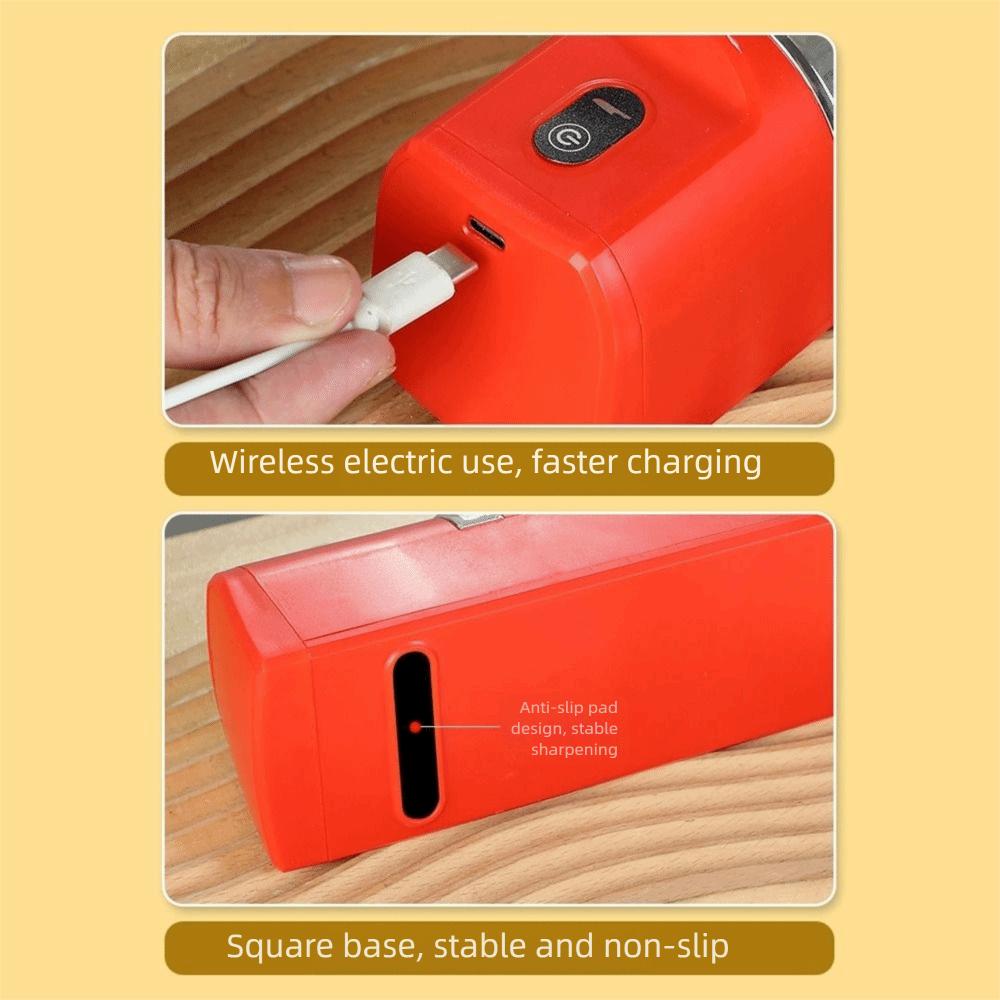Rechargeable Wireless Electric Cutter Sharpener Coarse and Fine Cutter Whetstone Kitchen
