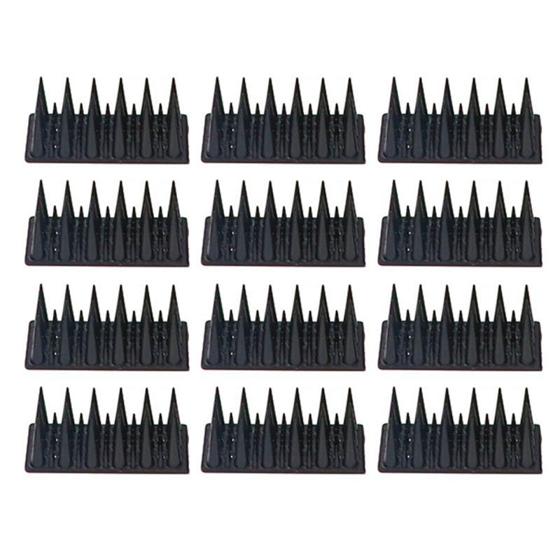M-Modern-12 Pieces Anti-Bird Thorn Plastic Bird Thorn Anti-Bird Nail Squirrel Deterrent Can Repel Bird чёрный