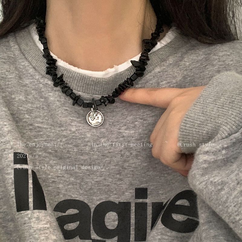 

Свитшот в нишевом стиле, женский, стильный, горячая распродажа, с цепочкой Black Coin Necklace