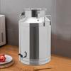 60L Stainless Steel Milk Jug with Spigot, 201 Food Grade Milk Can, Sealed Brewing Bucket for Home Kitchen, Wine Beer Making