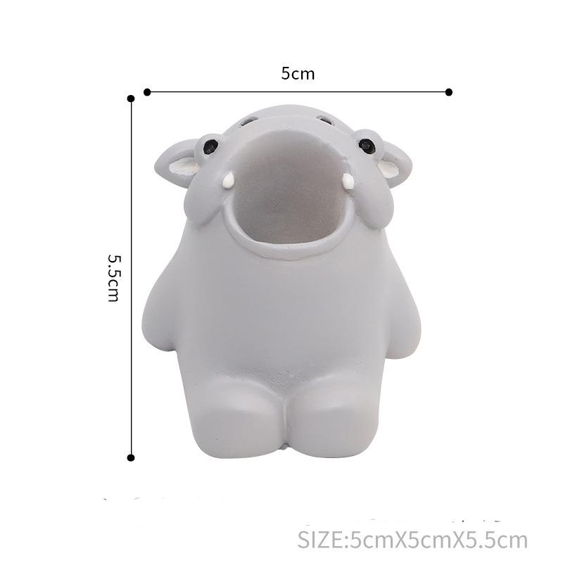 Cartoon Animal Toothbrush Holder Cute Corgi Shark Storage Stand Makeup Brush Stationery Countertop Organizer Bathroom Decoration