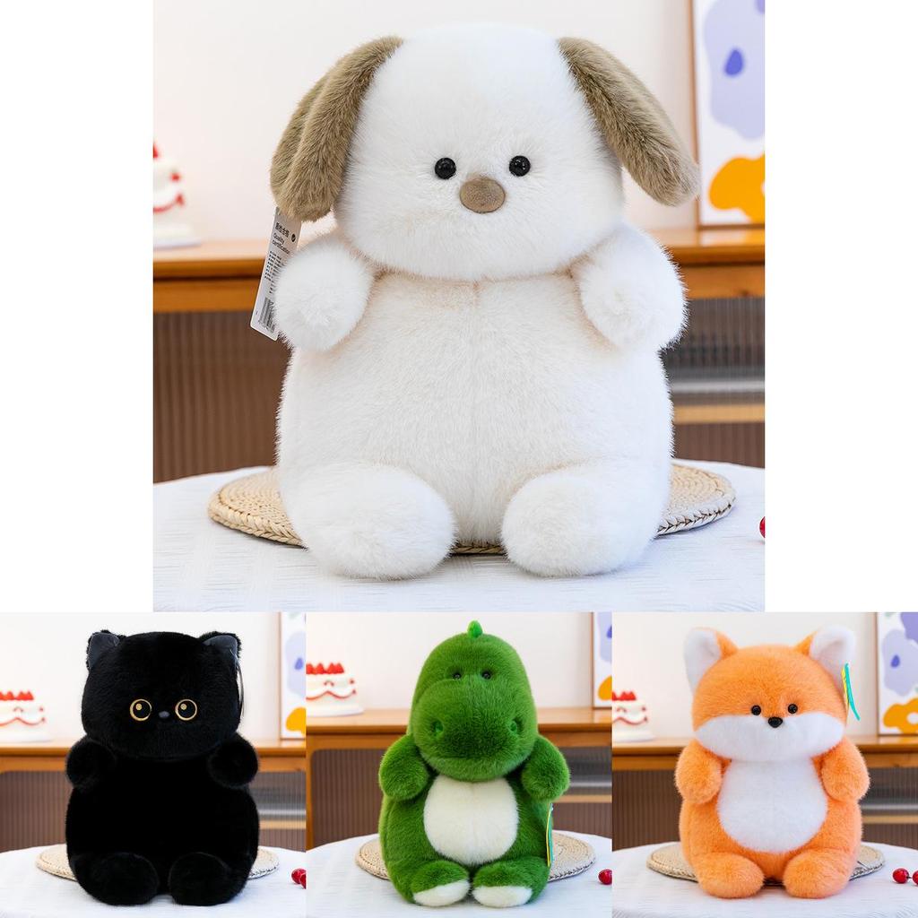 Pluche kat met PP-katoenvulling, zachte dierenknuffel voor kinderen en volwassenen.