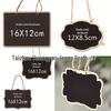 Double-Sided Rustic Chalkboard Pendant Ornament Sign for Weddings and Birthdays