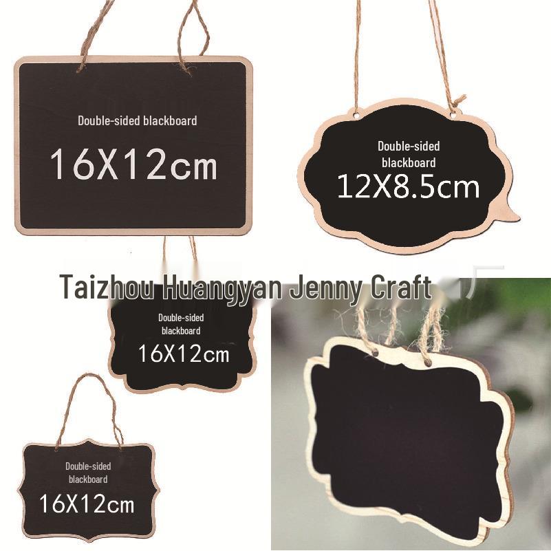 Double-Sided Rustic Chalkboard Pendant Ornament Sign for Weddings and Birthdays