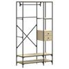 VidaXL Clothes Rack with Shelves Sonoma Oak Engineered Wood, Coat Rack, Clothes Rail, Garment Rack At 847860