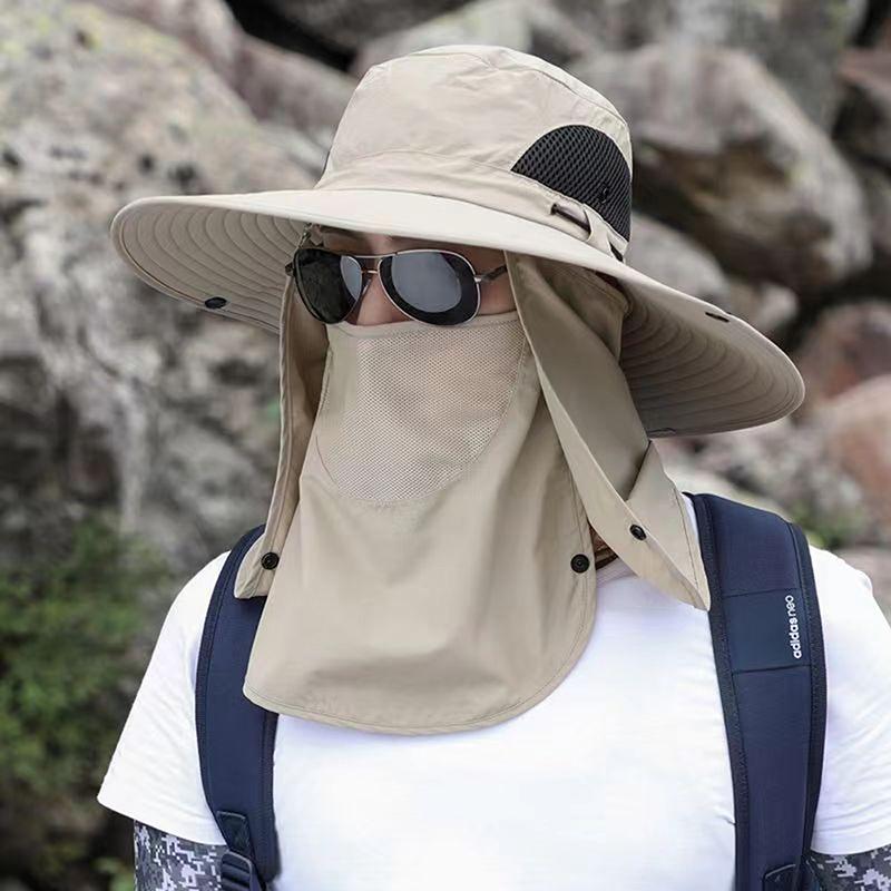 

Мужская солнцезащитная шляпа с широкими полями, маска, для езды, походов, рыбалки, уличная, рыбацкая кепка, модная солнцезащитная шляпа, бесплатная доставка, солнцезащитные шляпы хаки