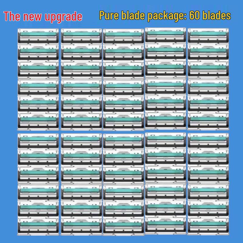 Men's Universal Double-Layer Razor Head: 2-Layer Blade for Beard & Face Shaving