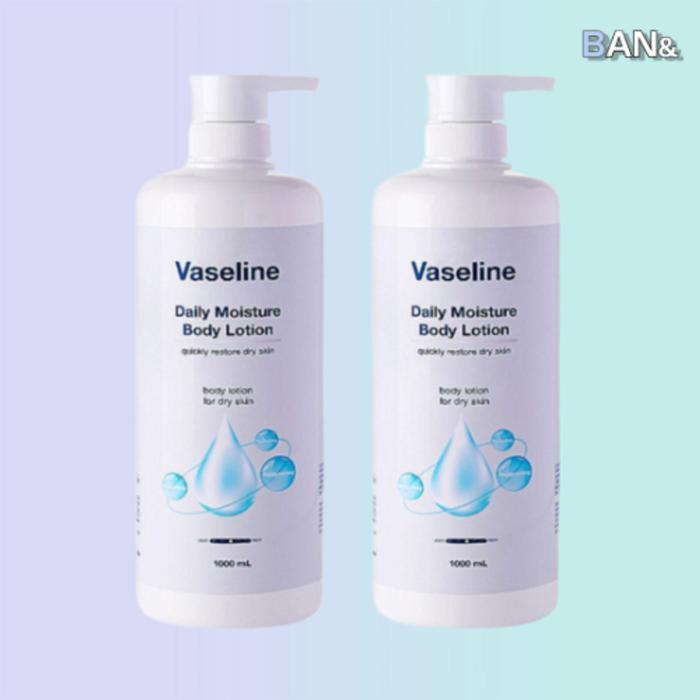 

[Vaseline] Vaseline Body Lotion Large Capacity 1000ml (2 bottles) Baby Powder Scent High Moisturizing (17503384)