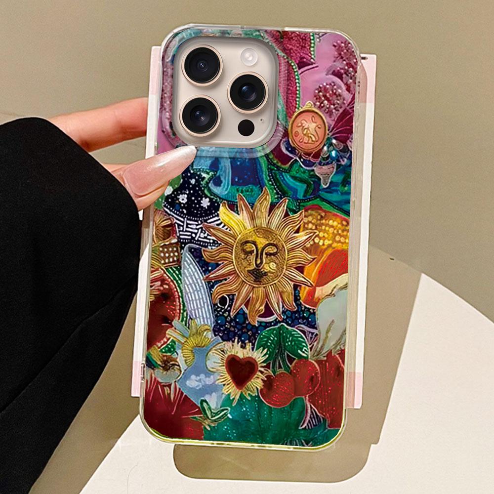 

Ретро Подсолнух Бог Планета Фрукты Trendry Чехол для телефона для iphone 16 15 14 7 8 Plus 13 Pro Max X XS XR SE 2022 Силиконовый Чехол-накладка iPhone 14 Plus белый