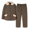 Three-Layer Woven Pure Cotton Padded Pajamas, Women'S Winter Thickened And Velvet Padded Jackets, Warm Loungewear Can Be Worn Outside