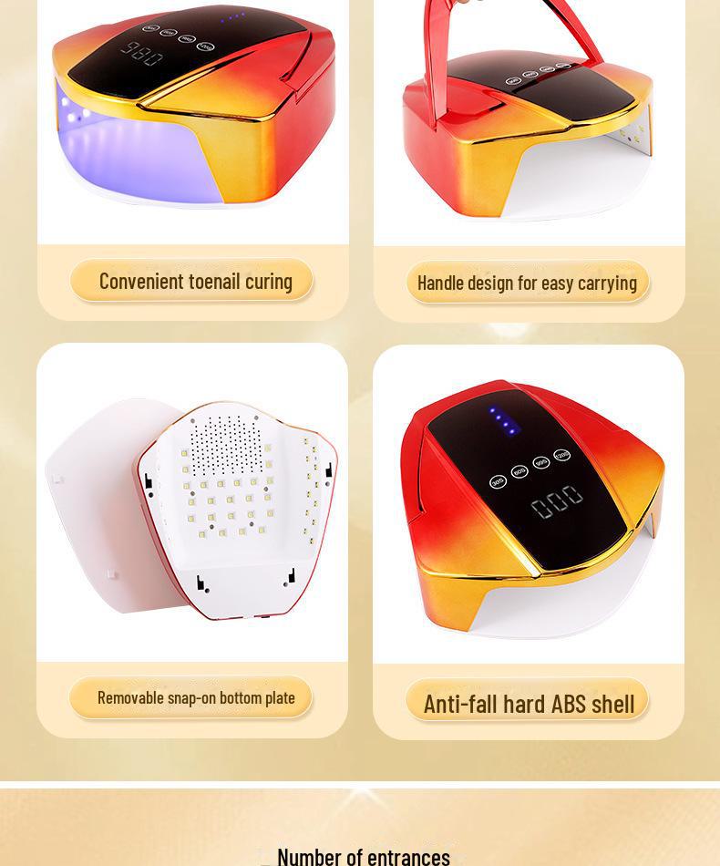 96W Rechargeable Nail Light Therapy Machine for High-Power Gel Drying