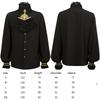 Men's Gothic Costume Set Black Medieval Gentleman Tailcoat Black Shirt Steampunk Halloween Vampire Cosplay Costume