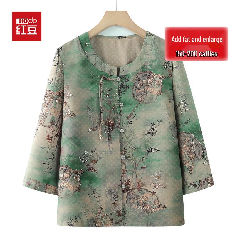 Hodo Women s Plus Size Chinese Style Floral Summer Top 5XL