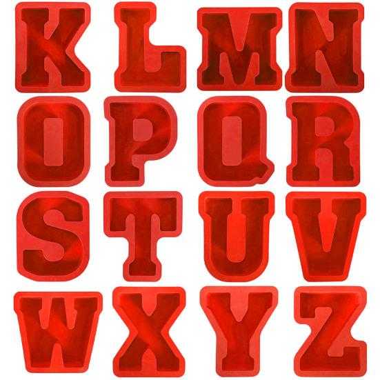 Epoxy Mold Reusable Anti-deformed Easy Demoulding Non-stick Flexible DIY Irregular Form Capital Letter Candle Stencil for Party