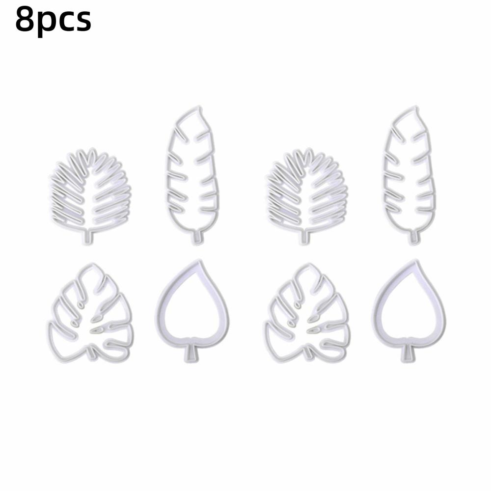 4PCS Non-Stick Cookie Cutters Leaf Cutting Mold Compact Fondant Cutters Cake Decorating