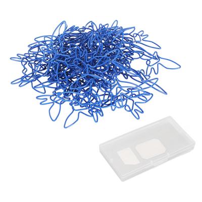 100 pièces Clips Papier Oiseaux Bleus Créativement Mignons Métal Plaqué Marque-page Clips Papier pour École Bureau Bibliothèque