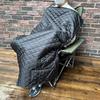 CLEAN HOUSE Long Black Wrap Sizes with Quilted Padded and Throw Blanket Skirt, 80cm, S-L, Lining, Pockets,