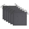 Maison Exclusive - Chaises à manger d'extérieur lot de 6 et coussins Acacia massif