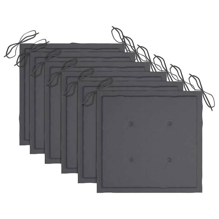 Maison Exclusive - Chaises à manger d'extérieur lot de 6 et coussins Acacia massif