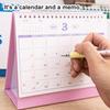 2025 Small Desk Calendar Standing Flip Desktop Calendar Monthly Planner Time Management Organizer for Home Office School