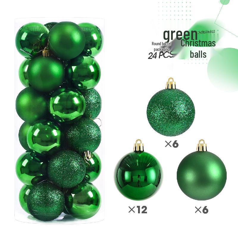 36 Electroplated Plastic Christmas Ball Ornaments for Tree and Window Decoration