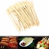 100PCS Barbecue Bamboo Skewers Disposable Bamboo Stick Barbecue Paddle Skewers