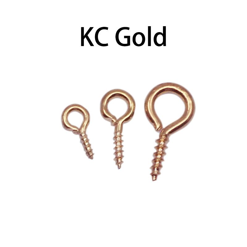 100-200Pcs Tiny Mini Eye Pins Screw Clasps Gold Connector Pendants Threaded Hooks For DIY Jewelry Making Findings Accessoies