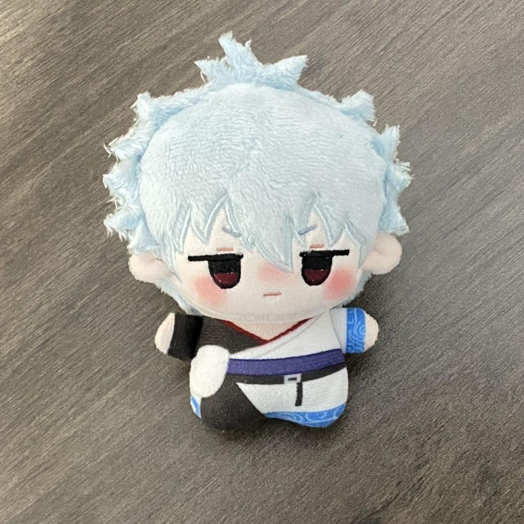 Original Gintama Sakata Gintoki 10Cm Plush Doll Pendant Anime Peripheral Soft Cosplay Stuffed Keychain Decor Toy Birthday Gifts