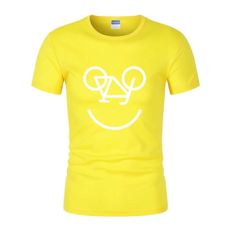 Summer New Interesting Bicycle Reverse Letters Print Men'S T -Shirt Fashion Casual Jogging Mesh Air Permeability Short Sleeves