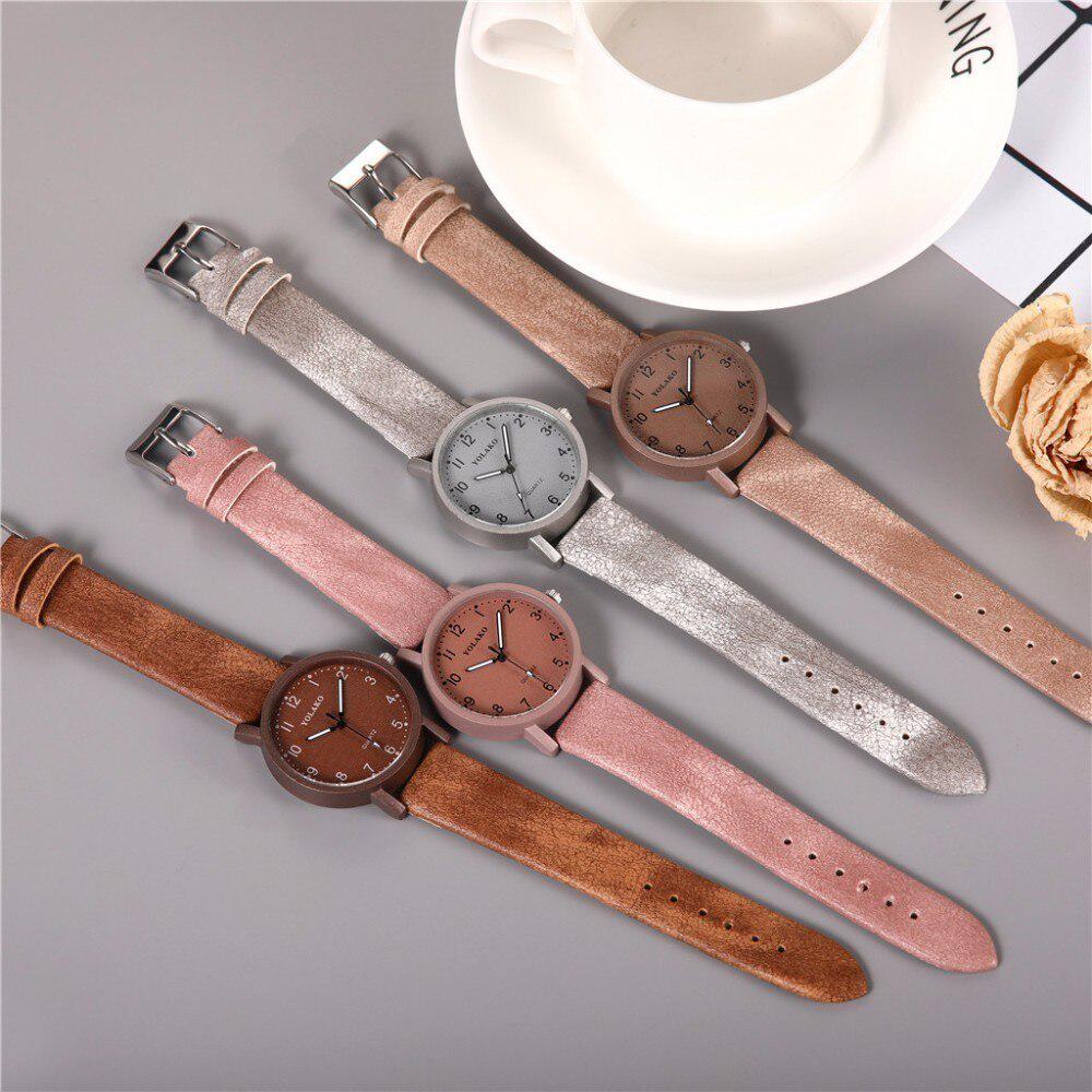 Arabic Numeral Wristwatches for Women, Luxury Casual Leather and Quartz Watches Watch for Dropshipping