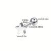 EVISPOL Hypoallergenic Stainless Steel Star Stud Earrings for Women Screw Back Cartilage Tragus Helix Earrings Piercing Jewelry