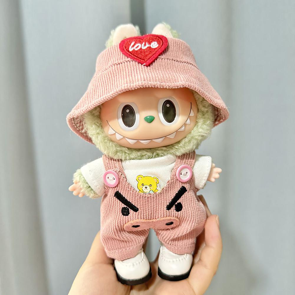 For 17cm Labubu Doll Clothes Fashion Clothes Hoodies Doll Clothes Color Match Hoodies Dolls Accessories Cute Decoration Little Cloths