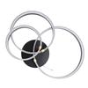 Modern Ceiling Light Fixture Living Room Bedroom Hanging 3 Rings Dimmable Flush Mount Lamp with