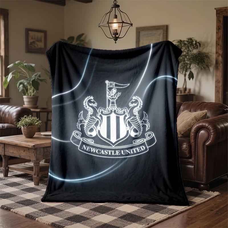Coperta in Flanella con Stampa del Newcastle United Calcio Morbida Calda Coperta da Divano Letto per Casa Ufficio Camera da Letto