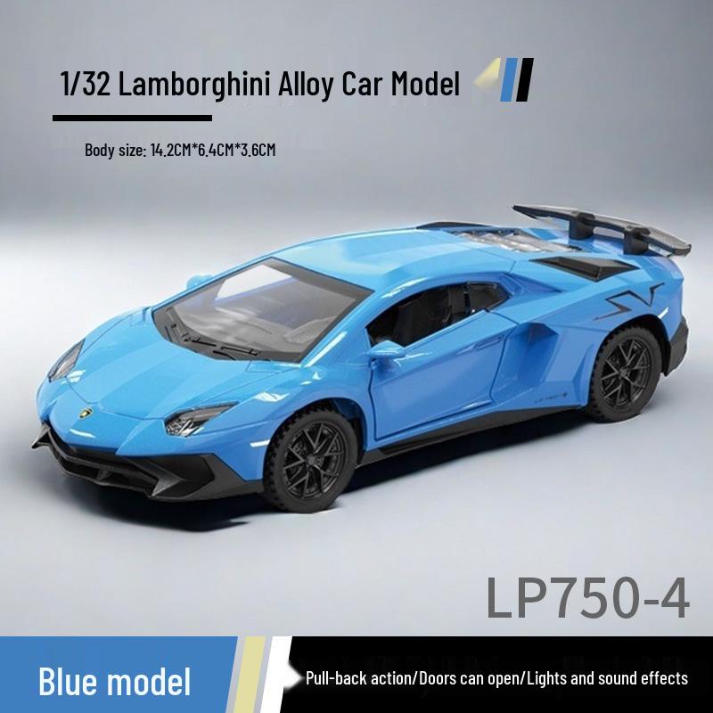 1:32 Lamborghini 750-4 Alloy Two-Door Pull-Back Off-Road Sports Car Model Toy