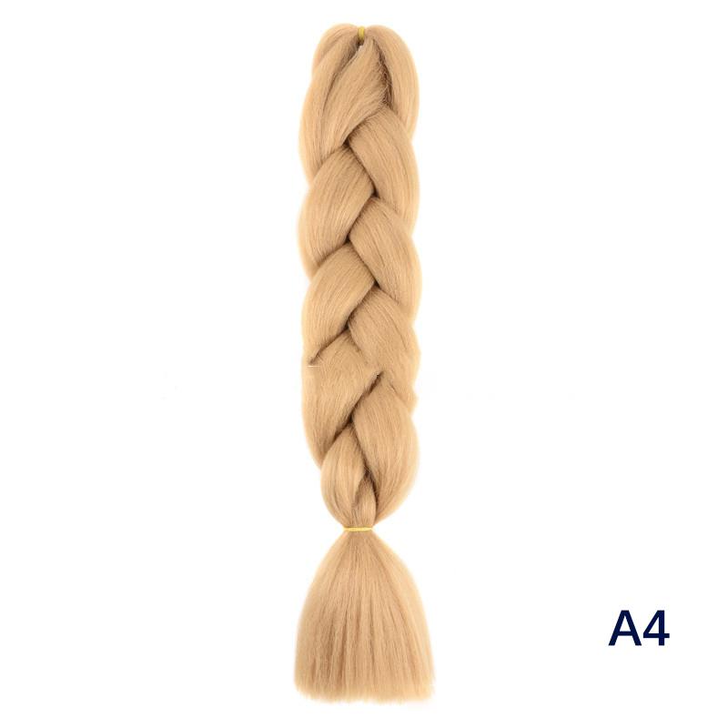 

Jumbo Braiding Hair Long 24 Inch Hair Extensions Solid Color Synthetic Braids Hair Twist Braiding Hair For Women as the picture