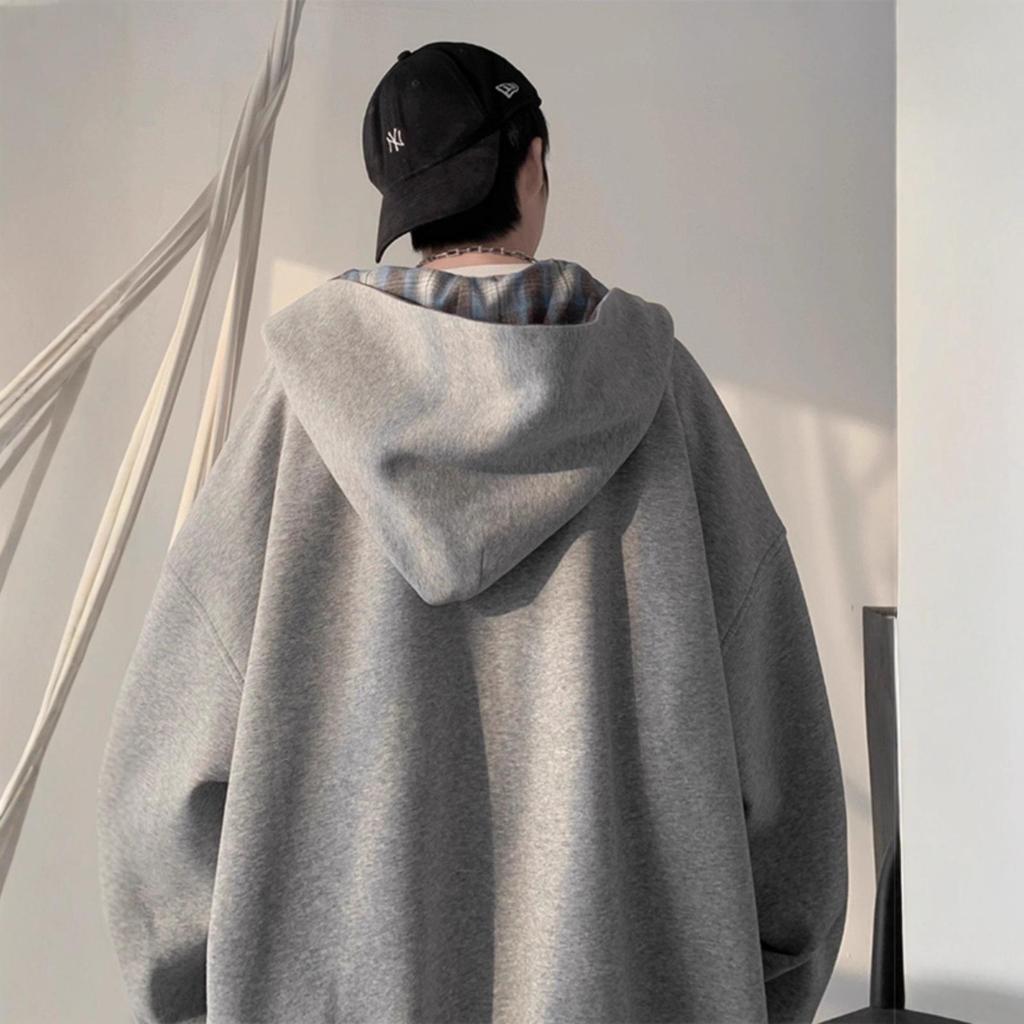 Splicing Hooded Sweater To Wear with Male Trend Loose Youth Men's Clothing Set with Ruffian Handsome