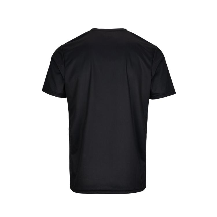 Under Armour Pohodlné pruhované tričko s výstřihem do V a krátkým rukávem, unisex topy, černé 25500519-001