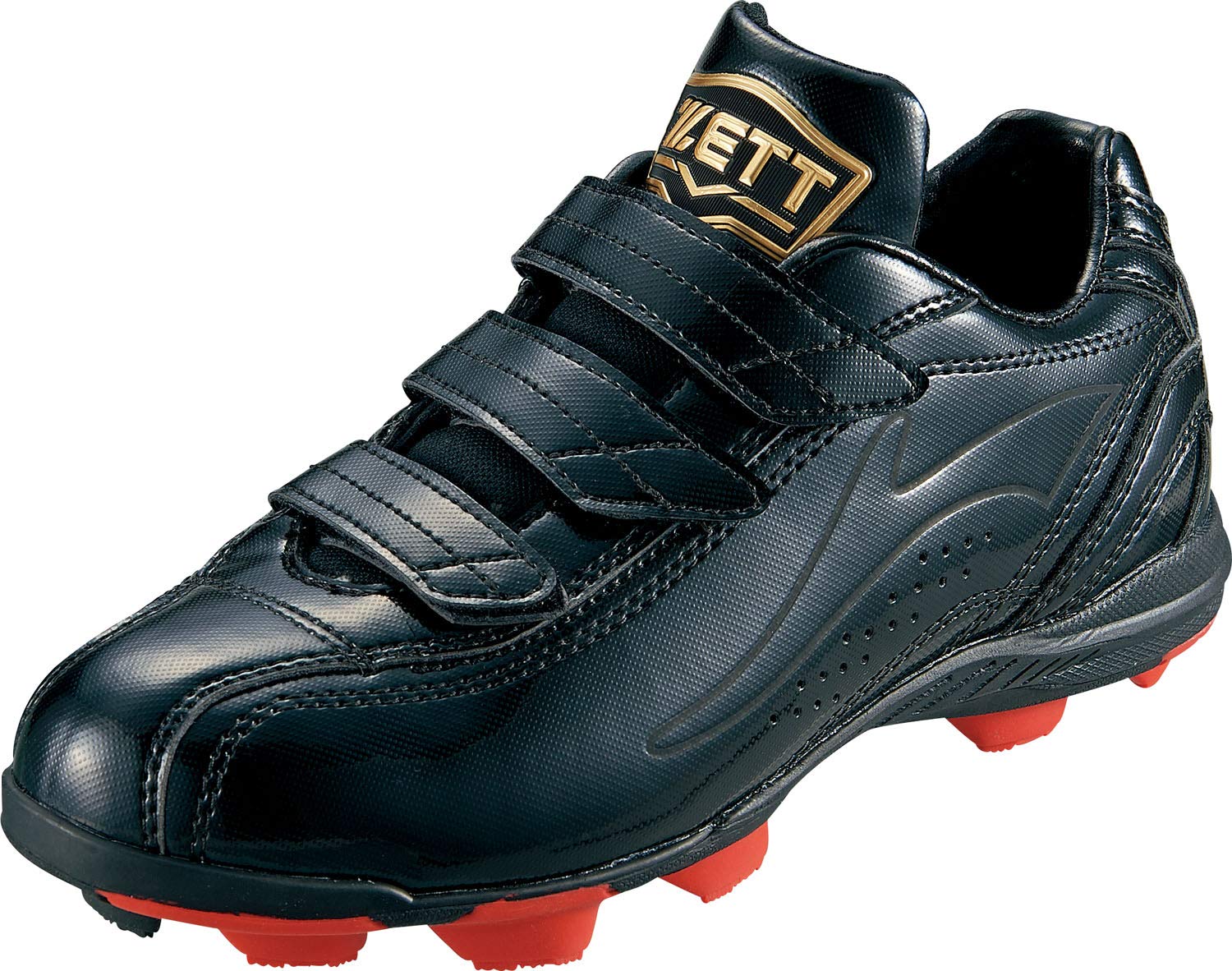 

ZETT Youth Baseball Point BSR4297J Spikes, Groundmate, Black/Black, 21.0cm,