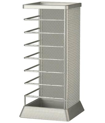 Yamazaki Square Umbrella X X Suitable for Product 5582 X-Change Stand, MR-SV, Silver, Approx. W21.5 D21.5 H45cm, Entryways, Number