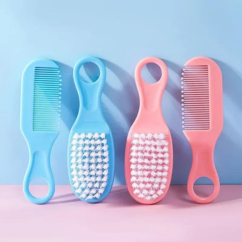 1/2/4Set Baby Hairbrush Comb Portable Newborn Infant Toddlers Soft Hair Brush Head Massager Comb Set Baby Kid Hair Care Supplies