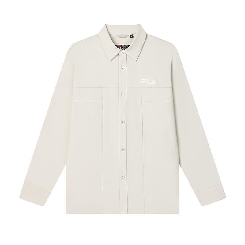 New FILA Shirts Men's Light Beige Khaki F11M438403FLK