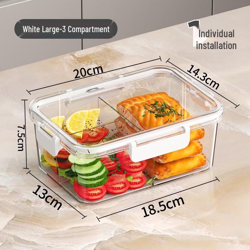Fango Large T-Divided Food Storage Container