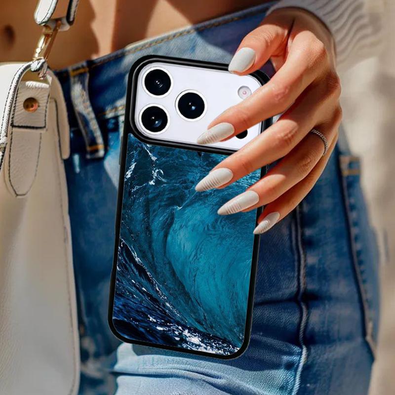 Blue Ocean Waves Sea Phone Case For iPhone 17 Air 14 15 13 12 Max Cover For Apple 14 15 16 16e 11 Pro Max Plus Coque