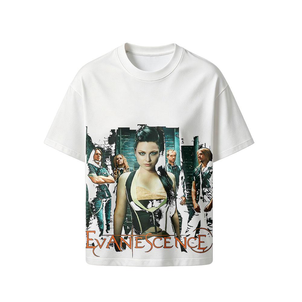 

Rock Band Evanescence Tour T-Shirt 3D Graphic Print Streetwear Fashion Short Sleeve Casual Tops Unisex Tees Y2K Adult Summer S
